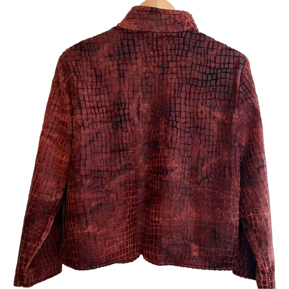 Painted Pony Womens open Blazer BurntOrange Jacket Giraffe Print Sz
XL USA Made - Picture 13 of 14